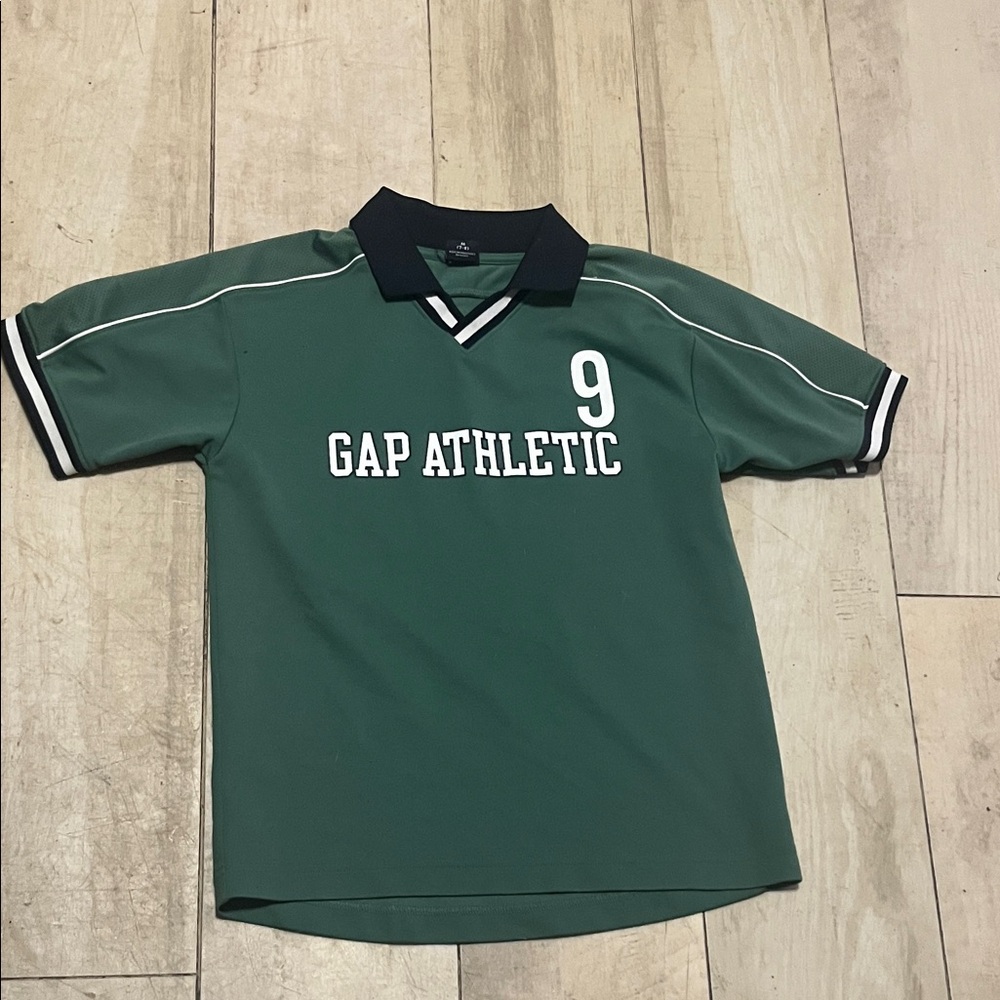 GAP Green Athletic Polo Tee with Black Trim